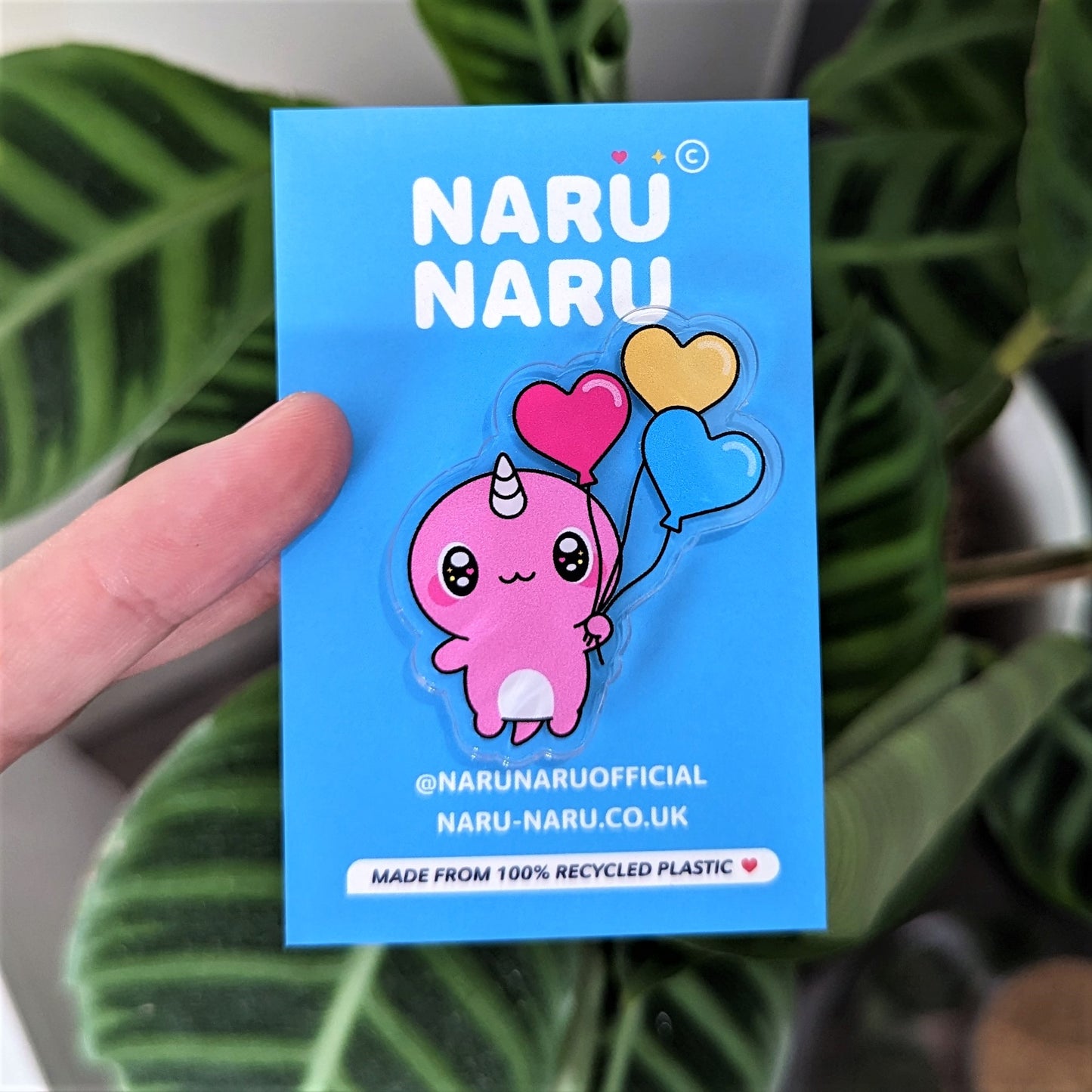 Acrylic Pin - Pink Floating Naru