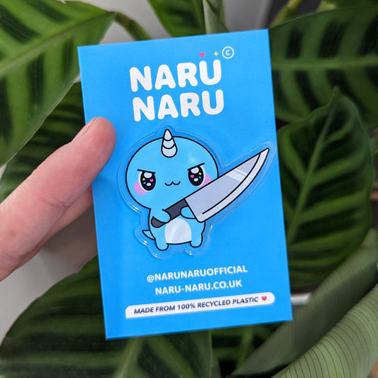 Acrylic Pin - Cute and Stabby Naru